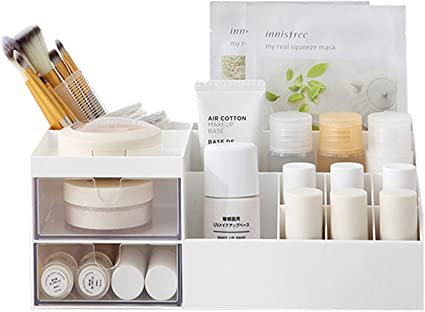 Multifunction Desk Organizer, BREIS Makeup Storage for Eyeshadows, Concealers, Powders, Nail Polish,9.65‘’x 4.8‘’x 3.67‘’ (White): Amazon.ca: Tools & Home Improvement
