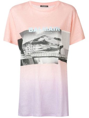 Balmain Graphic Print T-shirt - Farfetch