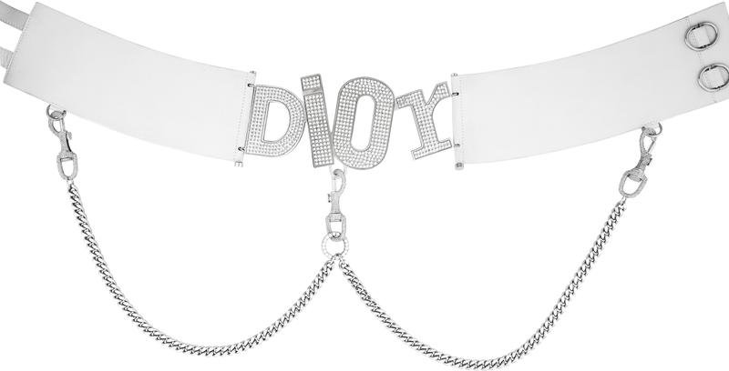 Christian Dior Spring 2003 Runway Swarovski Logo Embellished Belt | EL CYCER