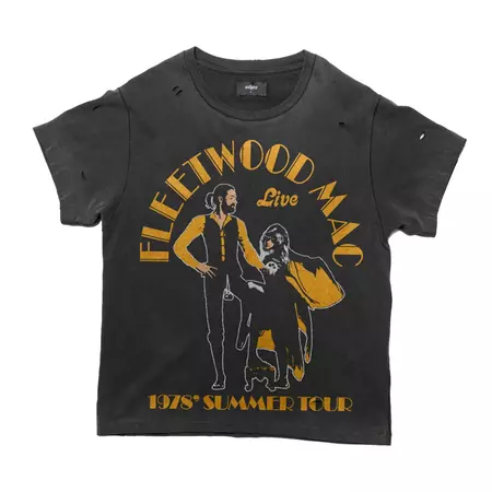 Fleetwood Mac - Nineteen Seventy Eight Summer Tour - Vintage Band T-Shirt - Heavy Relic Black | Other | Wolf & Badger