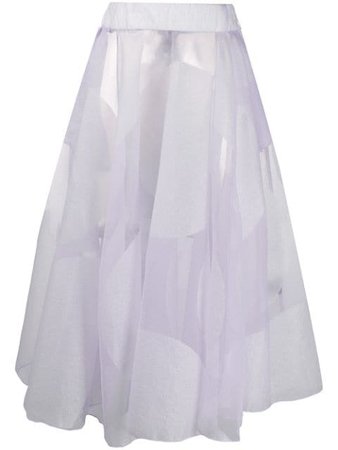 Miaoran Polka-Dot Sheer Skirt GONC Purple | Farfetch