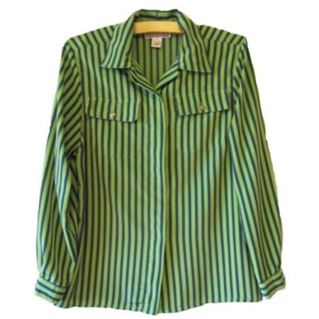 green/black button up