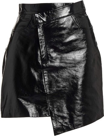 Zeynep Arcay Wrap-Effect Leather Mini Skirt