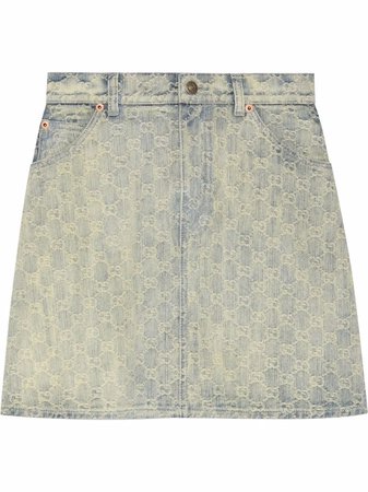 Shop Gucci GG denim skirt with Express Delivery - FARFETCH