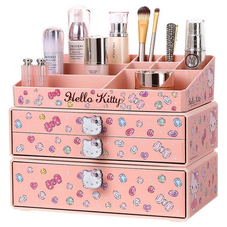 Cartoon Hello Kitty Kawaii Cosmetics Storage Box - KawaiiMerch.com