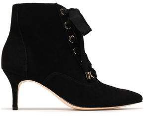 Lace-up Suede Ankle Boots