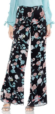 Floral-Print Wide-Leg Pants