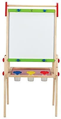 Amazon.com: Award Winning Hape All-in-One Wooden Kid's Art Easel with Paper Roll and Accessories: Toys & Games