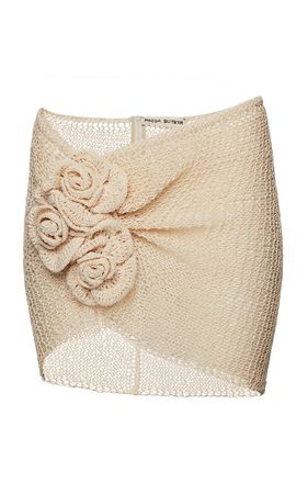Floral Appliquéd Crochet Mini Wrap Skirt By Magda Butrym | Moda Operandi