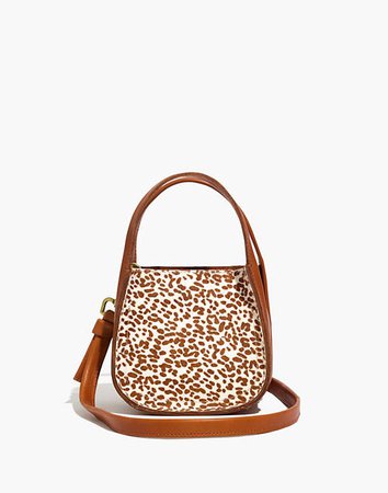 The Micro Sydney Crossbody Bag in Animal Spotted Calf Hair brown