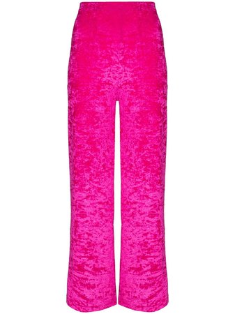 Pink Marine Serre velvet cropped trousers P005FW20W - Farfetch