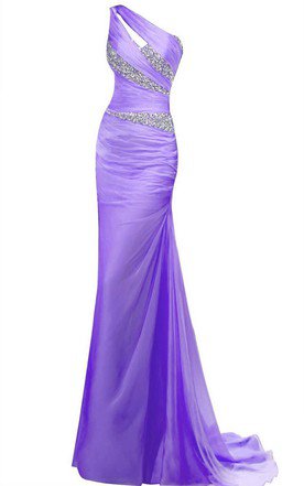 Purple Shining Lilac Prom Dress