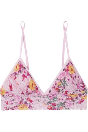 Hanky Panky | Blanchefleur floral-print stretch-lace soft-cup triangle bra | NET-A-PORTER.COM