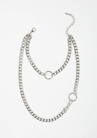 Long Chain Layered O-Ring Necklace | Dolls Kill
