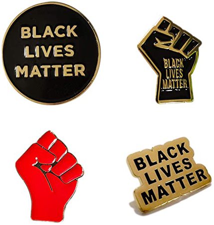 Amazon.com: OBMMIRAO BLACK LIVES MATTER Pin Set Buttons, BLM Pin Raised Fist Enamel Pride Lapel Pins for Backpacks,shirts,Jackets,Hoodie Bags,Hats & Tops, Anti-Racism Movement Equality Social: Clothing, Shoes & Jewelry