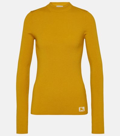 EKD Wool Blend Sweater in Yellow - Burberry | Mytheresa