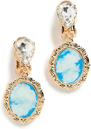 Amazon.com: Venessa Arizaga Women's Go to Heaven Earrings, Gold/Blue, One Size: Clothing, Shoes & Jewelry