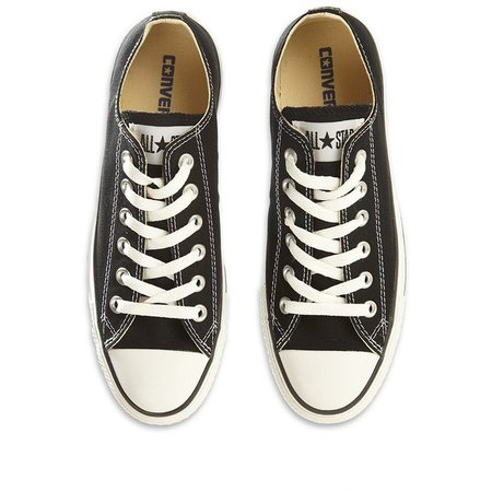 black low rise converse sneakers