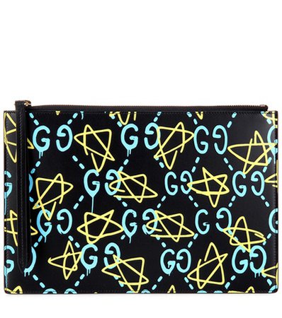 GucciGhost printed leather clutch