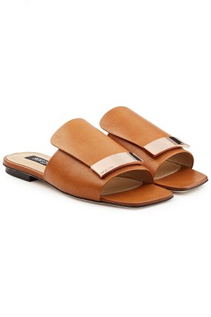 Slip-On Leather Sandals Gr. IT 38
