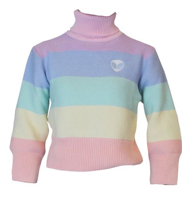 Rainbow alien sweater