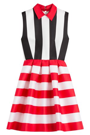 Striped Dress with Silk Gr. IT 42