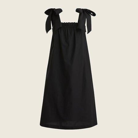J.Crew: Tie-shoulder Cotton Poplin Dress For Women