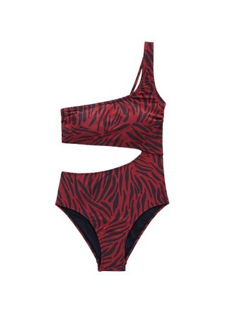MANGO Zebra print swimsuit