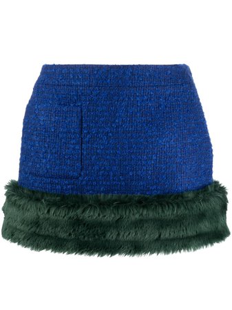 Shop Saint Laurent bouclé tweed mini skirt with Express Delivery - FARFETCH