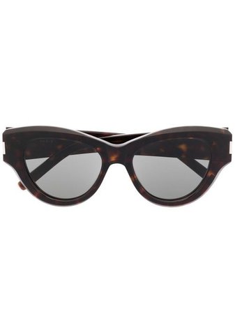 Saint Laurent Eyewear tortoise-shell cat-eye Sunglasses - Farfetch