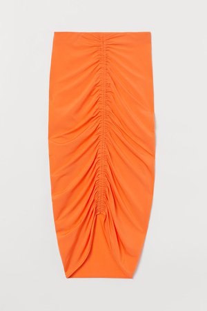 Draped Skirt - Orange