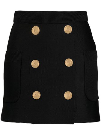 Shop Balmain six button knitted skirt with Express Delivery - FARFETCH