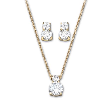 white crystal necklace and earrings - Google Search