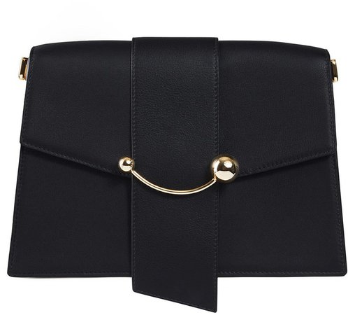 Crescent Calfskin Leather Shoulder Bag