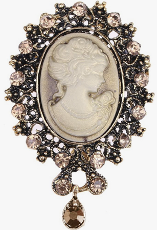 Antique Gold Cameo Necklace