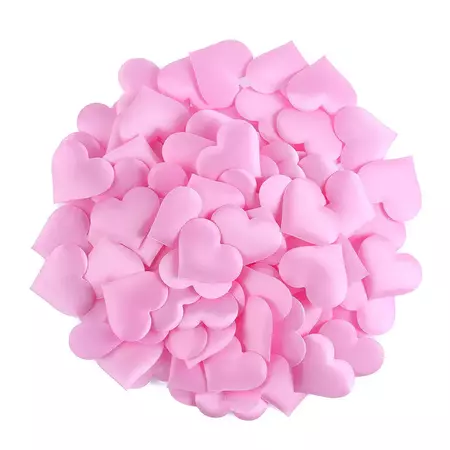 Light Pink Fabric Heart Confetti Wedding Table Scatters - Online Party Supplies