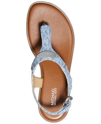 Michael Kors Women's MK Plate Flat Thong Sandals & Reviews - Sandals - Shoes - Macy's