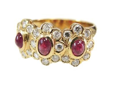 Victorian Inspired Ruby and Diamond Ring
