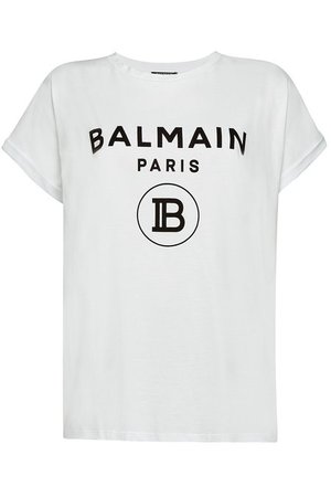 Balmain - Printed Cotton T-Shirt - white