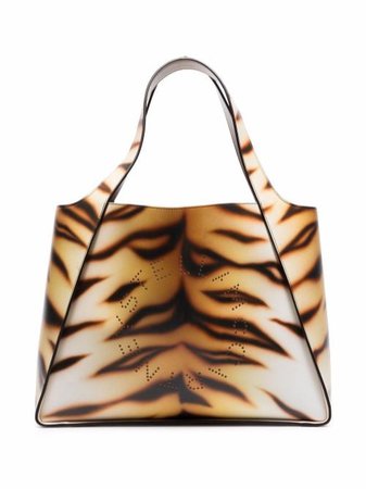 Stella McCartney Stella Logo tiger-print Tote Bag - Farfetch