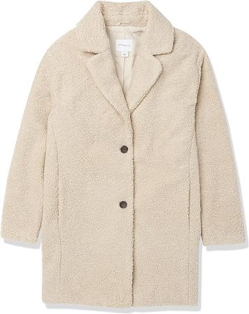 Amazon.com: Amazon Essentials Women's Teddy Bear Fleece Oversized-Fit Lapel Jacket (Previously Daily Ritual) : Clothing, Shoes & Jewelry