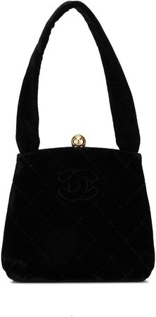 Pre-Owned diamond quilted velvet tote