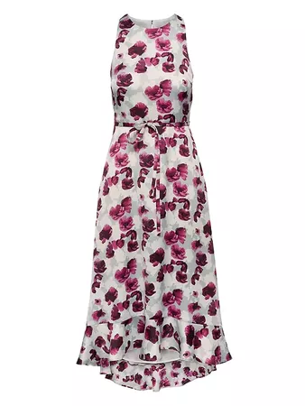 Floral Fit-and-Flare Maxi Dress | Banana Republic