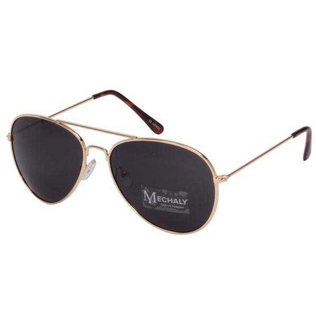 Mechaly Aviator Style Gold Sunglasses
