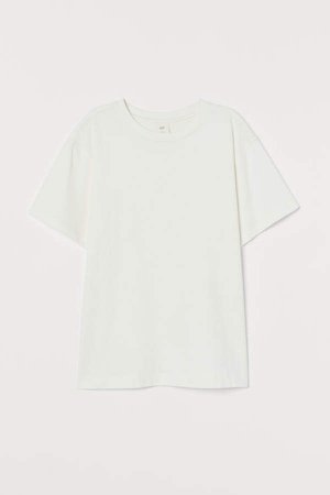 Straight-cut T-shirt - White