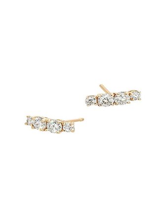 Lana Jewelry Solo 14K Yellow Gold & Diamond Cluster Stud Earrings | SaksFifthAvenue