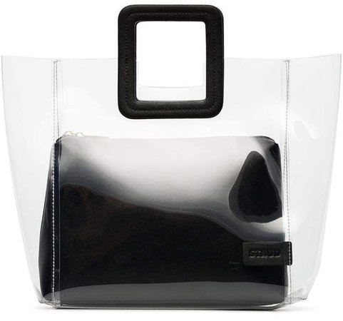 Shirley leather PVC tote bag