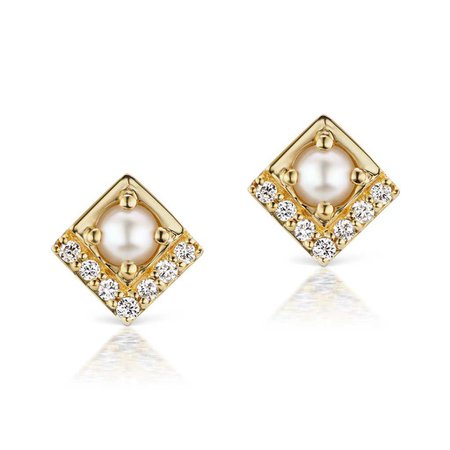 Cirque Petite Square Stud Earrings – Stephanie Gottlieb Fine Jewelry