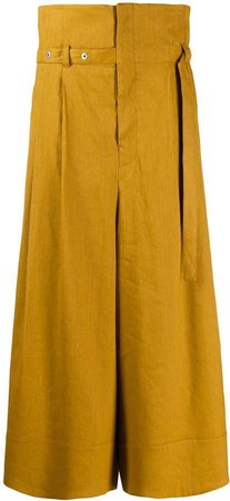 MRZ paperbag cropped wide leg trousers