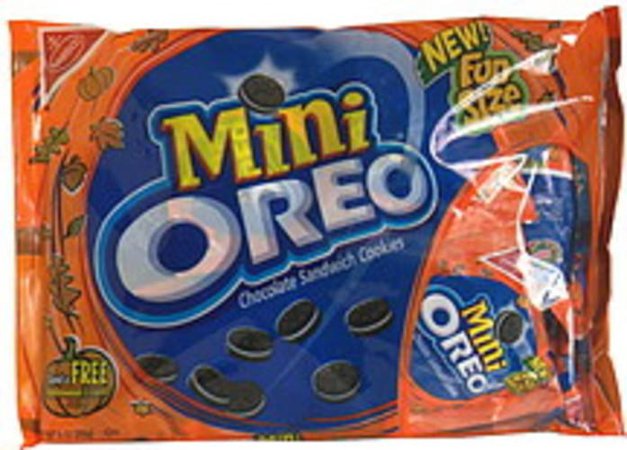 Oreo Bite Size, Halloween, Fun Size Chocolate Sandwich Cookies - 9 oz, Nutrition Information | Innit